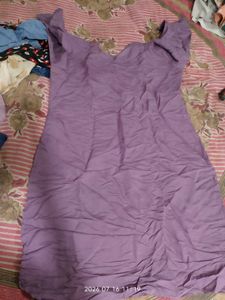 Elegant Lavender Kurta with Embellished Neckline