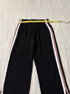Black Pants with Side Stripes