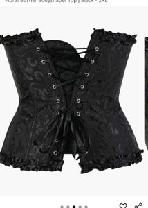Black Brocade Corset Top