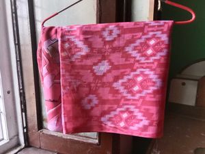 Vibrant Red , pink combo Saree with Unique Print