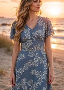 Boho Floral Print Maxi Dress