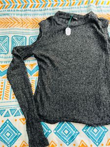 Cut Out Shoulder Top