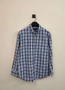 Men's Blue Gingham Check Shirt