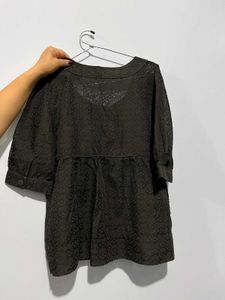 Stylish Textured Button-Up Top