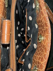 Stylish Croc-Embossed Handbag