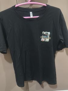 Cool Graphic Print Black Tee