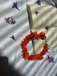beach unique y2k Orange Beaded Choker Necklace