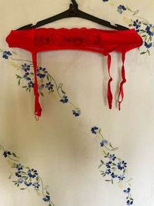 Red Lace Garter Belt