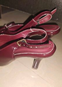 Elegant Burgundy Slingback Heels