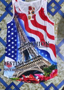 Eiffel Tower Graphic Tank Top pack of 2