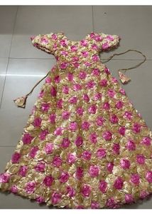 Stunning Floral 3D Rose Embellished Gown
