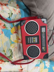 Retro Boombox Clutch Bag