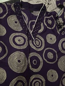Purple Printed Kurta