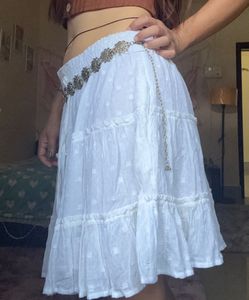y2k white skirt