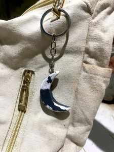 Crescent Moon Keychain Charm