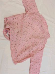Chic Pink Floral Wrap Top