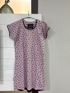 Cute Pink Heart Print Nighty