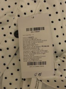 Polka Dot Blouse with Lace Trim