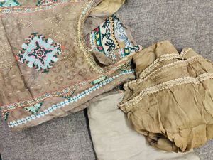 Beautiful Yellow and Brown Kurta Set