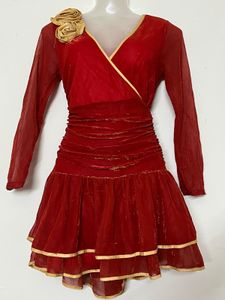 glitter Stunning Red Velour mini Dress