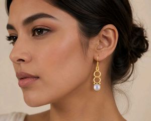 Real Pearl Drop Earrings