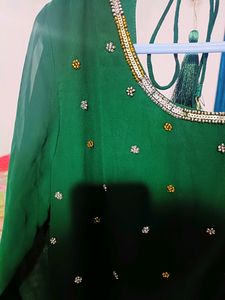 Pretty Green Anarkali Kurta