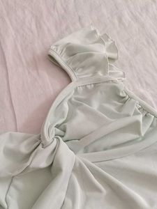 Mint Green Ruffled Top