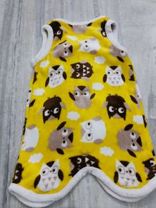 Cute Owl Print Sleeveless onesie