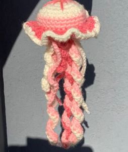 Crocheted Jellyfish Keychain