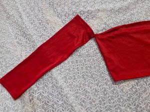 Women's Red Off-Shoulder Crop Top