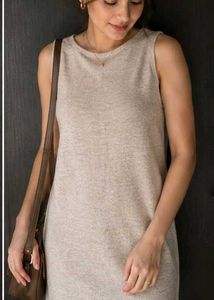 Comfortable Sleeveless Knit Dress