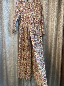 Bohemian Maxi Dress with Vibrant Floral Print