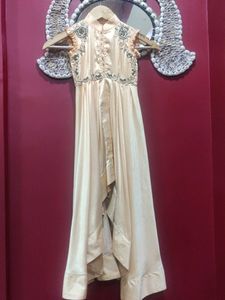 Long Up And Down Kurti With Hand Work