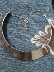 Statement Silver Choker Necklace