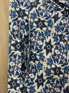 Blue Printed Palazzo Pants