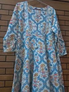 a line pure cotton  kurti
