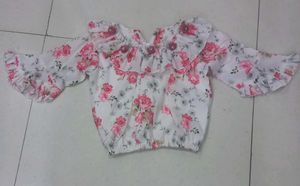 Floral Top &amp; Pink Skirt Set