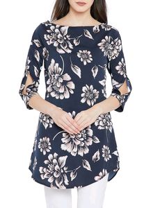 Tunic top navy blue large to xtra larg