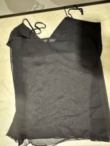 Black Sheer Halter Top