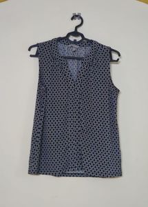 Sleeveless Geometric Print Top