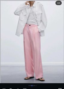 Pink Wide Leg Trousers