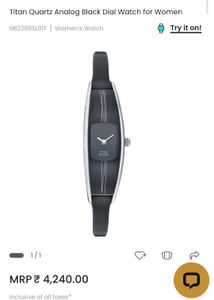 Titan Black Dial Watch