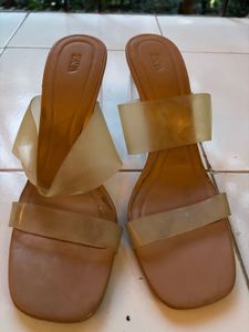 Chic Transparent Block Heel Sandals