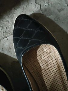 Classic Black Ballerina Wedges