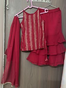 New  Kurta Set with Sharara for 6-8 y