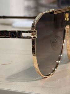 Louis Vuitton Gold Monogram Pilot Sunglasses
