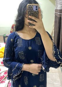 Navy Blue Sharara Set Of 2