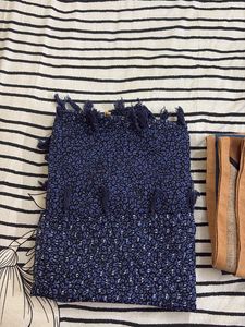 Blue Printed &amp; Geometric Dupattas Set