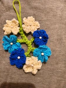 Handmade Crocheted Flower Phone charm 🧿