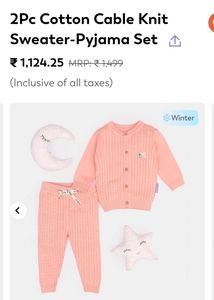 Miarcus Cute Peach Knit Sweater &amp; Pants Set